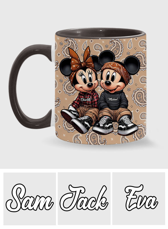 Chicano Mouse Couple - Personalized Mouse Accent Mug