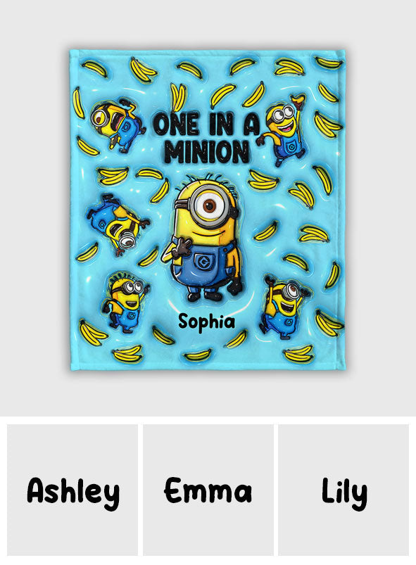 One In A Minion - Personalized Blanket