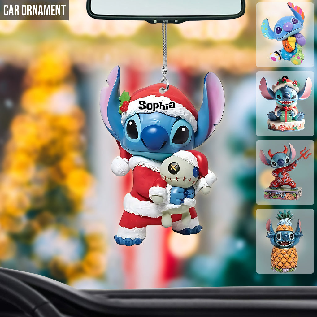 Merry Stitchmas - Personalized Ohana Car Ornament