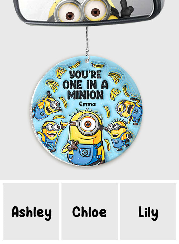 One In A Minion - Personalized Car Ornament