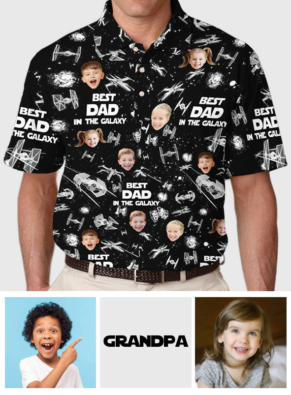 Best Dad In The Galaxy - Personalized The Force Polo Shirt