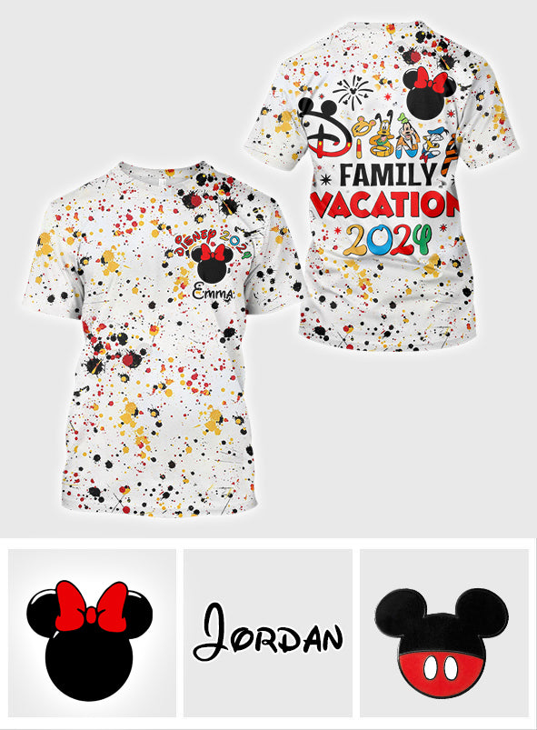 Family Vacation - Personalized Mouse All Over Shirt