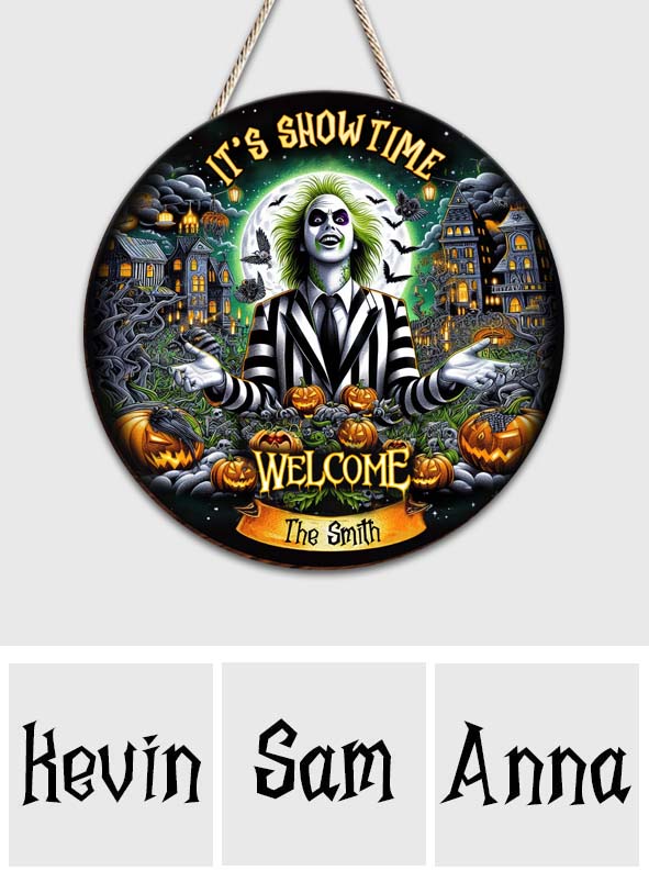 Welcome To The Show! - Personalized Round Wood Sign