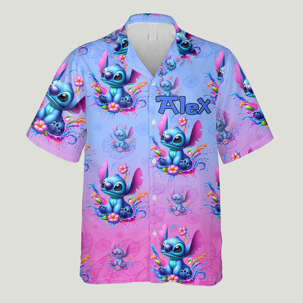Blue Ohana - Personalized Ohana Hawaiian Shirt