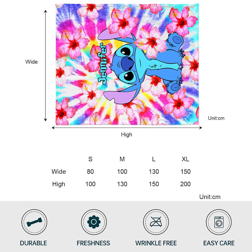 Stich Tie Dye - Personalized Ohana Blanket