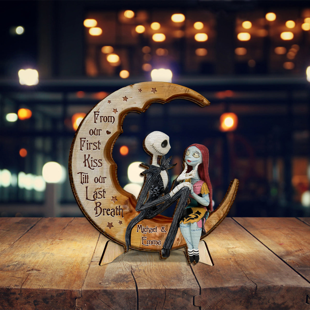From Our First Kiss - Personalized Nightmare 2 Layered Wood Sign / Wood Plaque