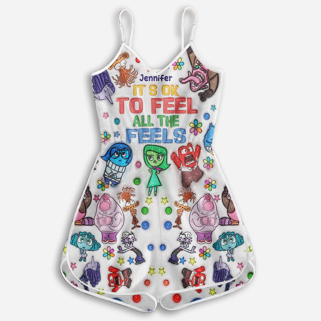 It's Ok To Feel All The Feels - Personalized Romper