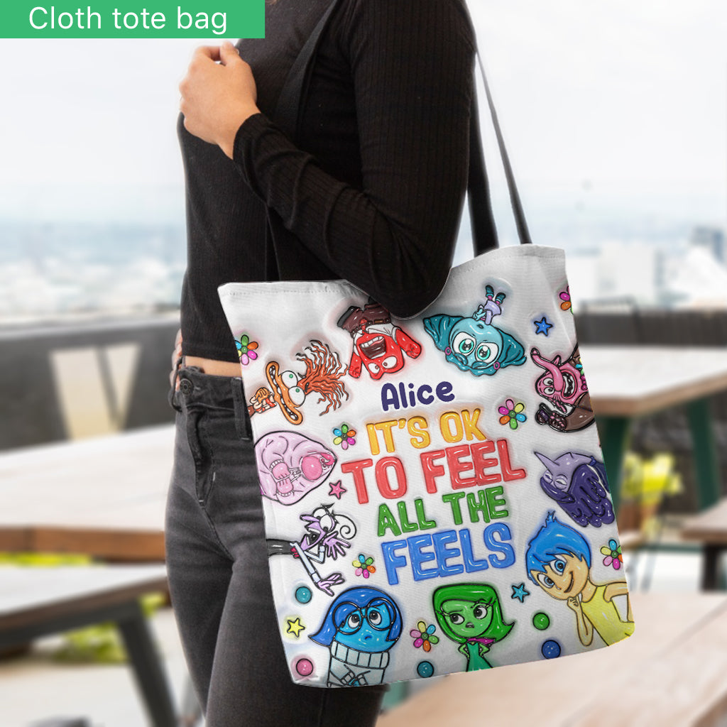 It's Ok To Feel All The Feels - Personalized Tote Bag