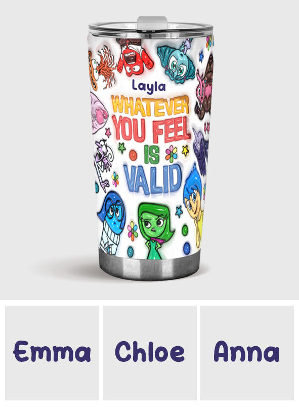 It's Ok To Feel All The Feels - Personalized Tumbler