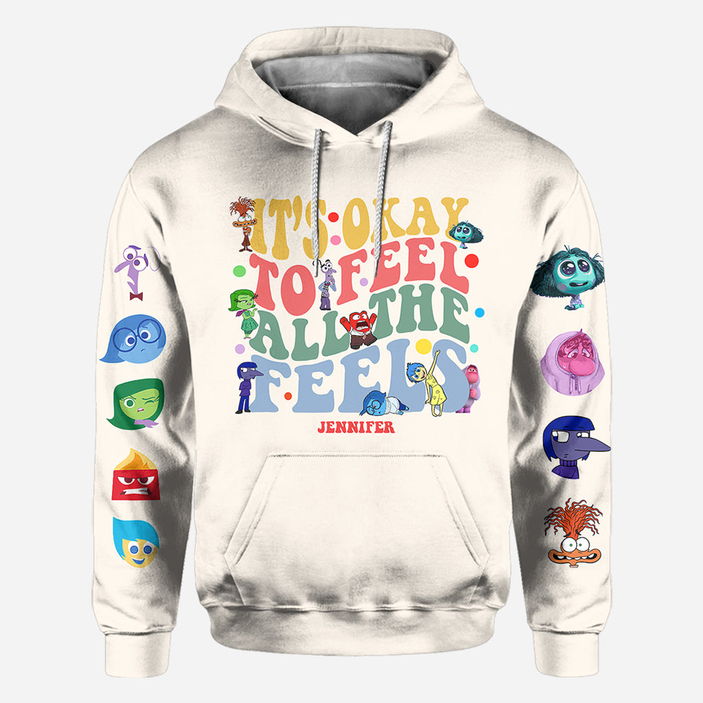 It's Ok To Feel All The Feels - Personalized Mouse All Over Shirt