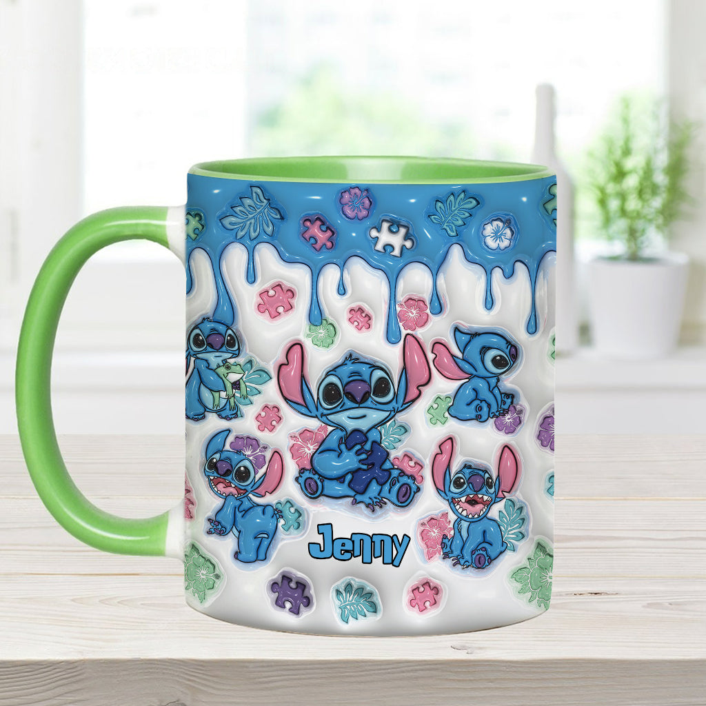 It's Ok To Be Different - Personalized Autism Awareness Accent Mug