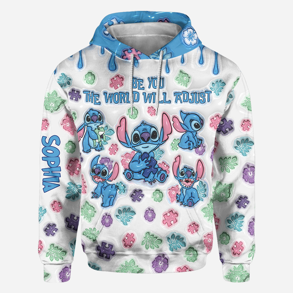 Be You The World Will Adjust - Personalized Autism Awareness All Over Shirt