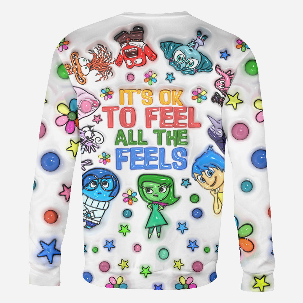 It's Ok To Feel All The Feels - Personalized All Over Shirt