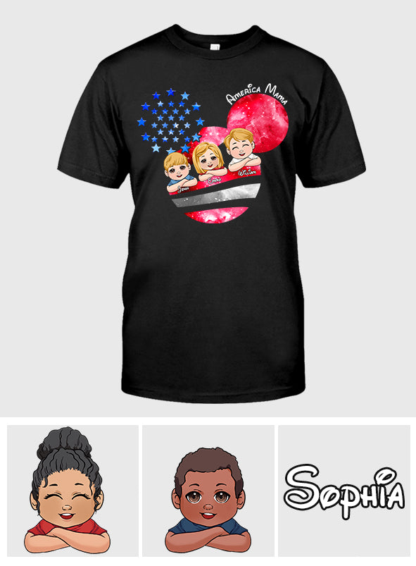 Magical America Mama - Personalized Mother T-shirt And Hoodie