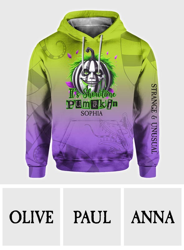 It's Show Time Pumpkin - Personalized All Over Shirt