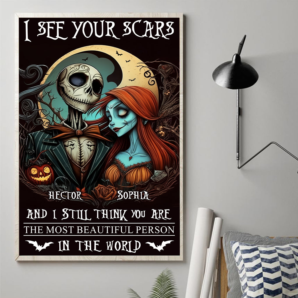 I See Your Scars - Personalized Nightmare Canvas And Poster