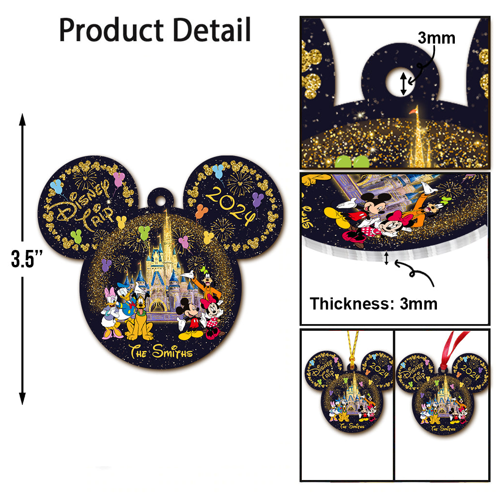 Family Trip Any Photo - Personalized Mouse Ornament