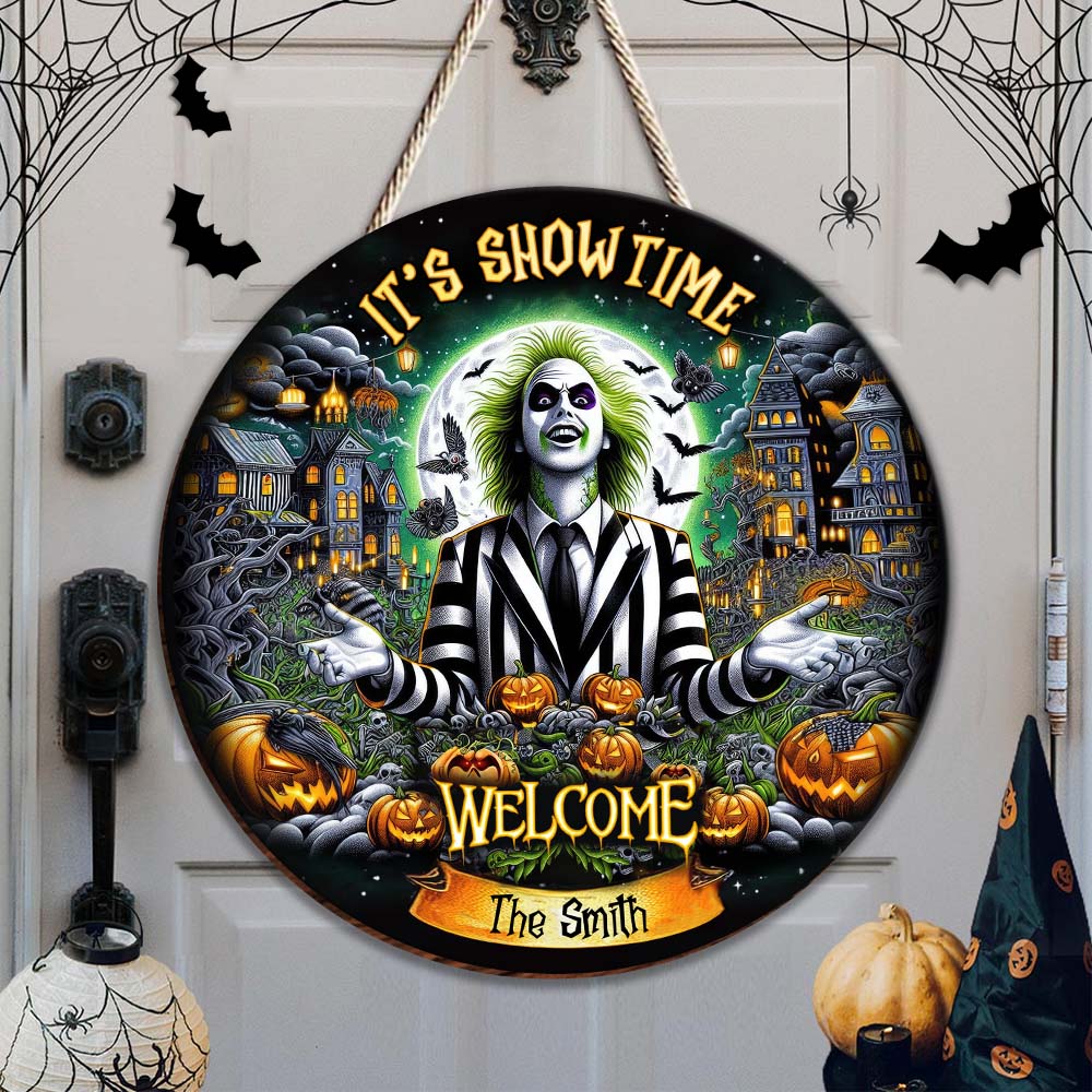 Welcome To The Show! - Personalized Round Wood Sign