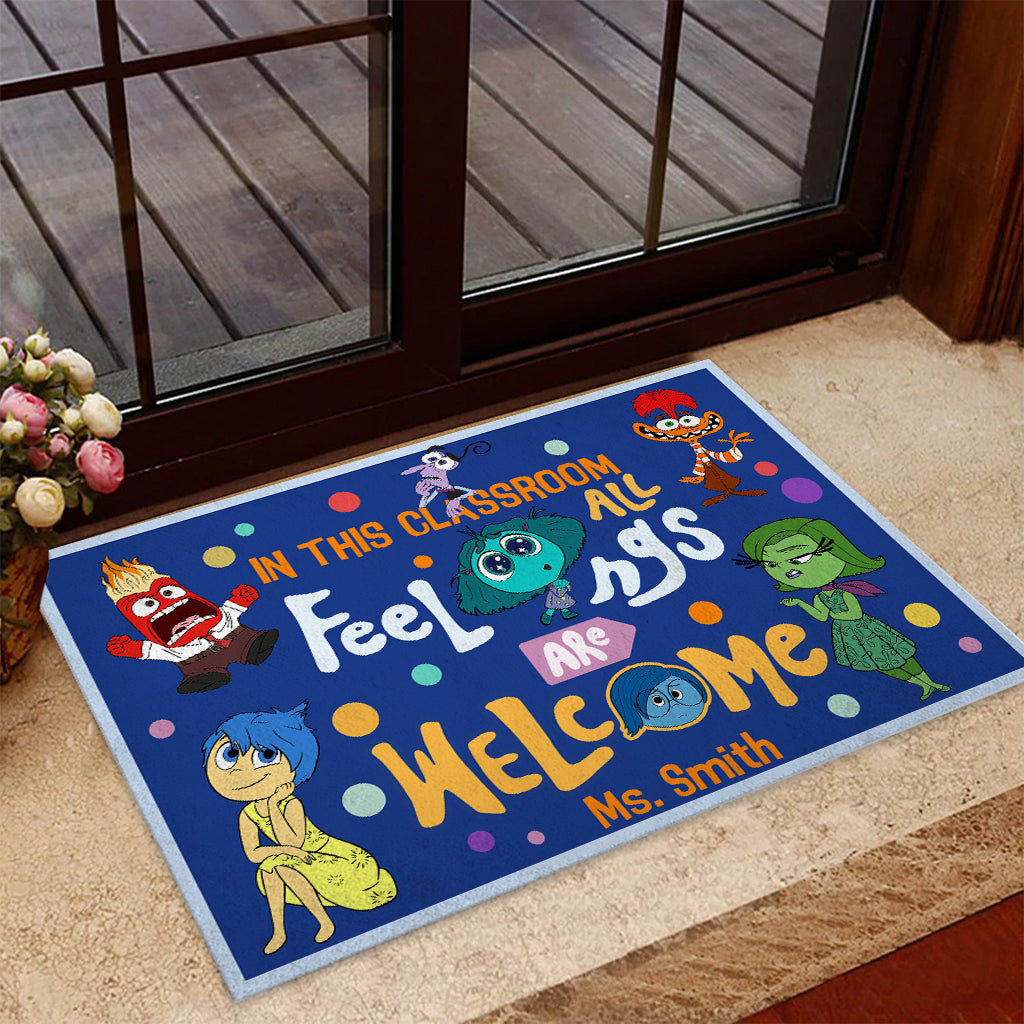 In This Classroom All Feelings Are Welcome - Personalized Doormat