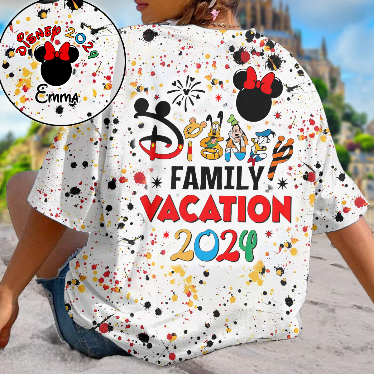 Family Vacation - Personalized Mouse All Over Shirt