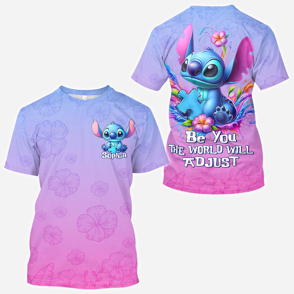 Be You The World Will Adjust - Personalized Autism Awareness All Over Shirt