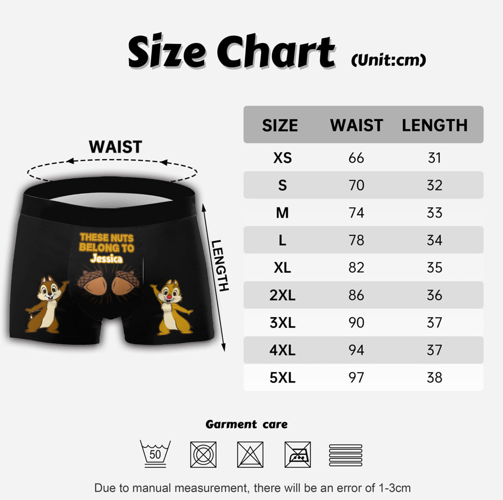 These Nuts Belong To... - Personalized Mouse Men’s Boxer Briefs