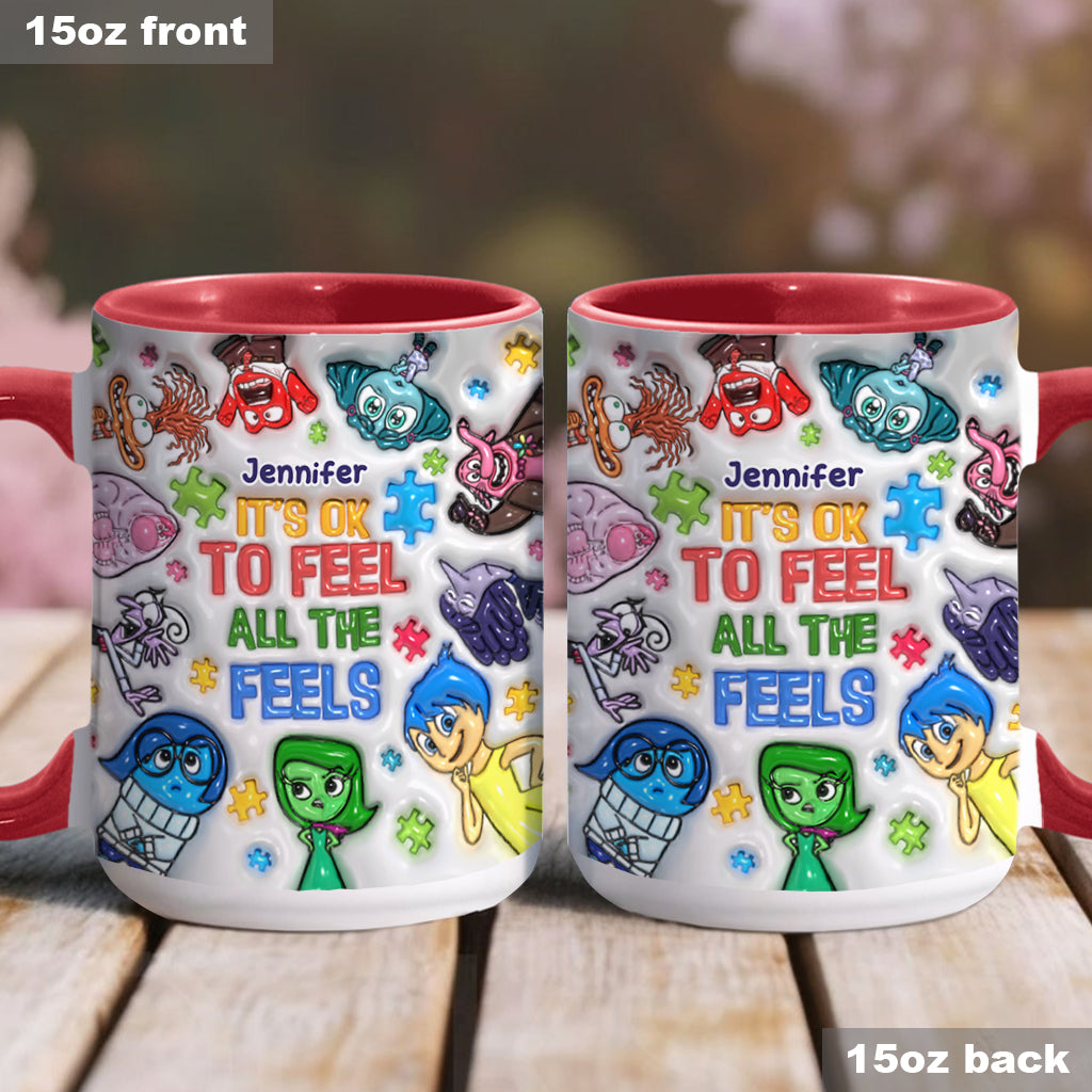 It's Ok To Be Different - Personalized Autism Awareness Accent Mug