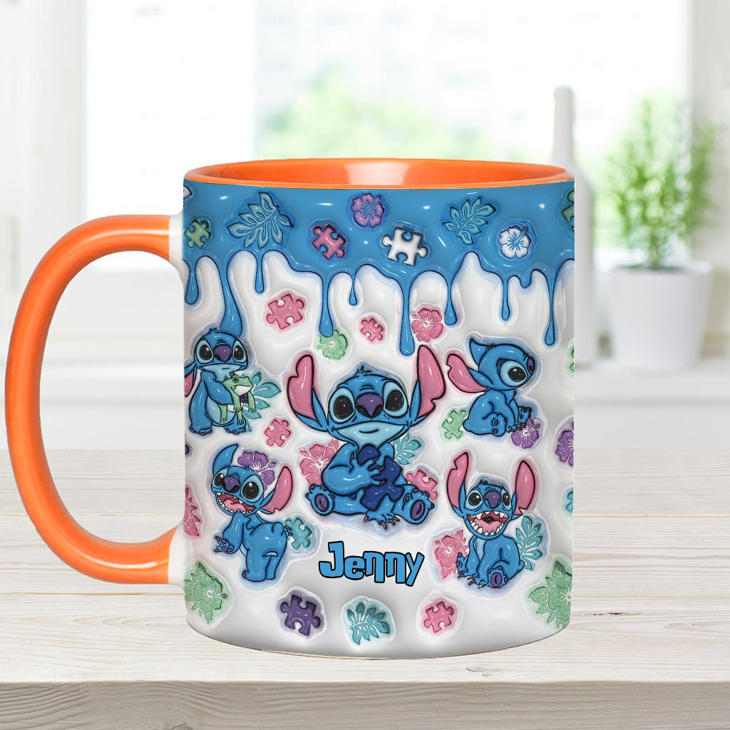 It's Ok To Be Different - Personalized Autism Awareness Accent Mug
