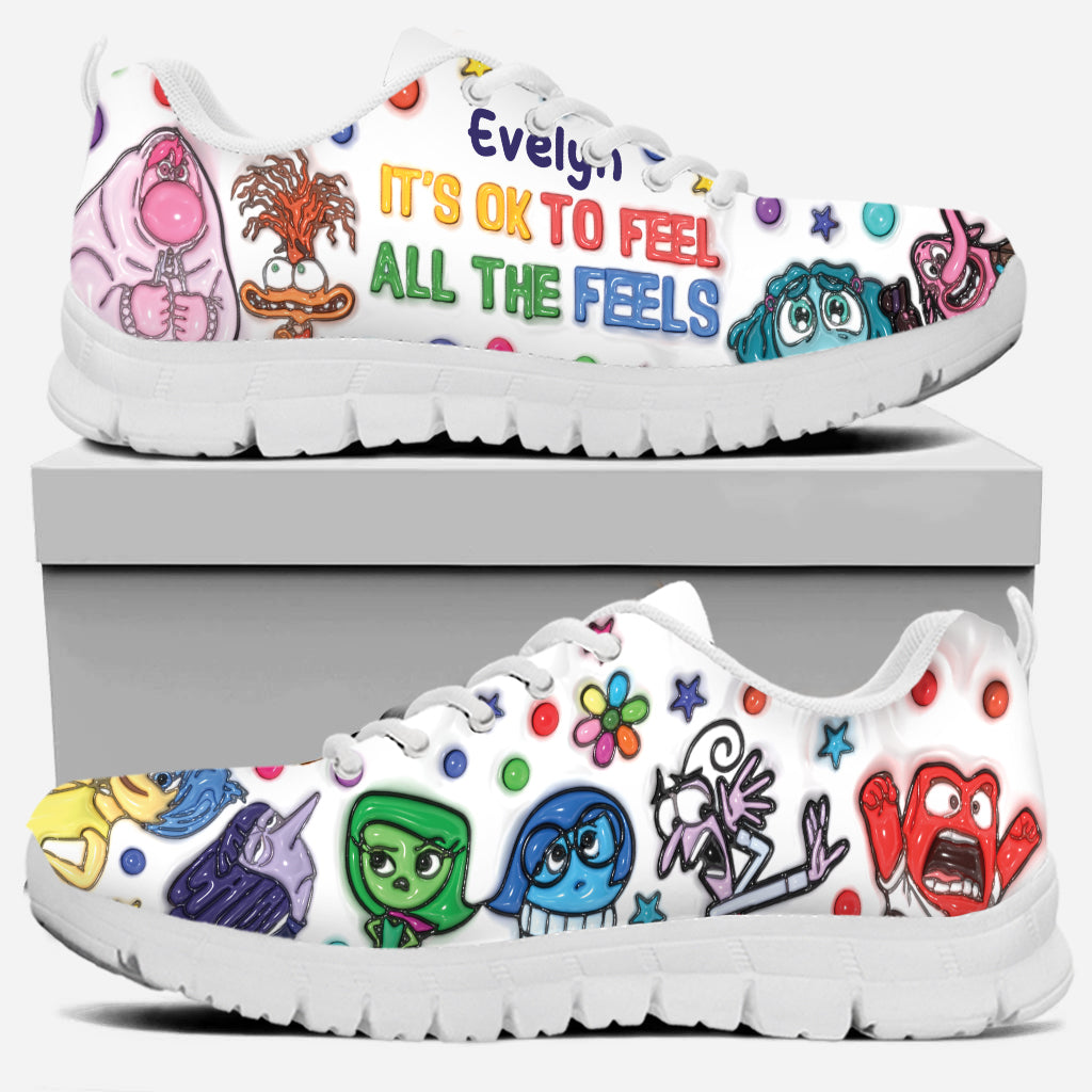 It's Ok To Feel All The Feels - Personalized Sneakers