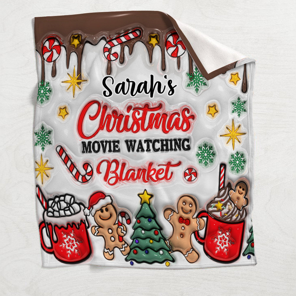 Christmas Movie Watching Blanket - Personalized Blanket