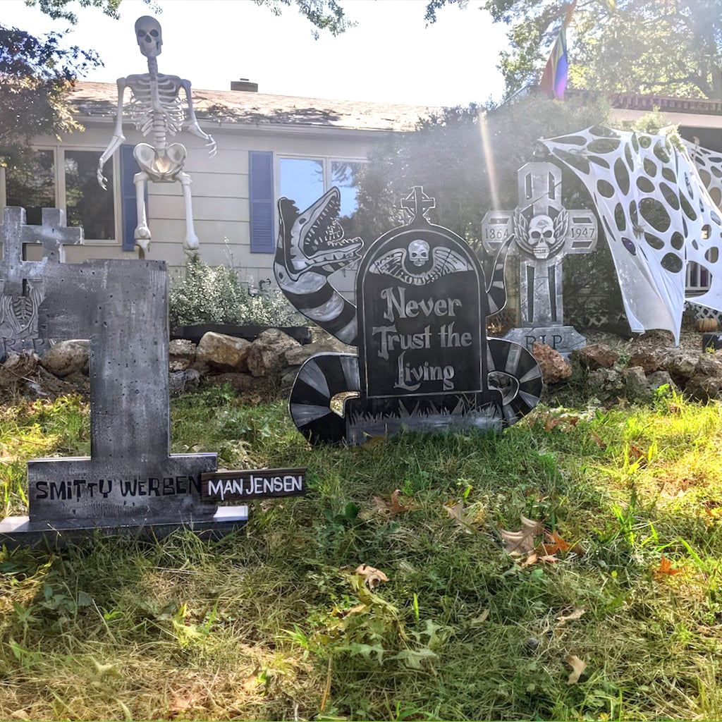 Never Trust The Living - Personalized Metal Garden Art