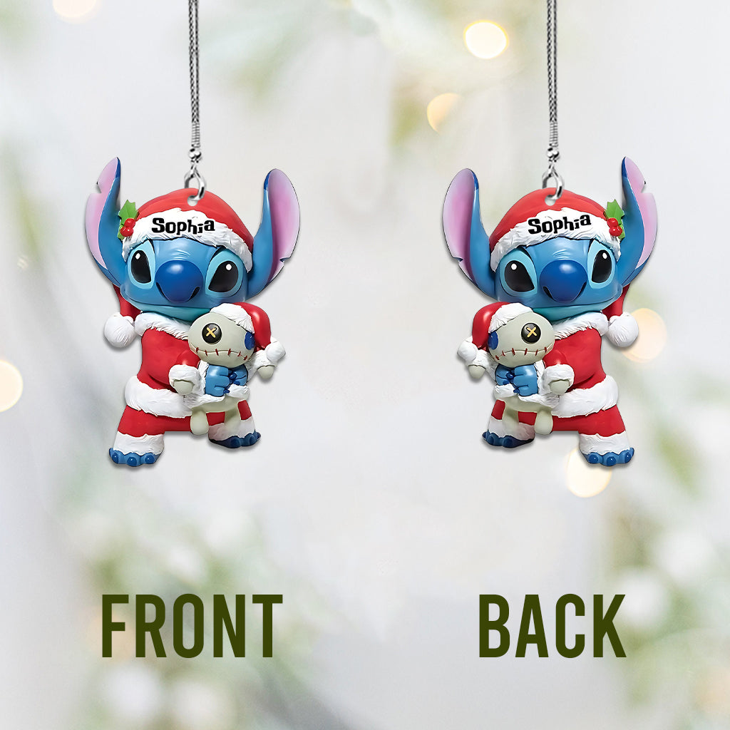 Merry Stitchmas - Personalized Ohana Car Ornament