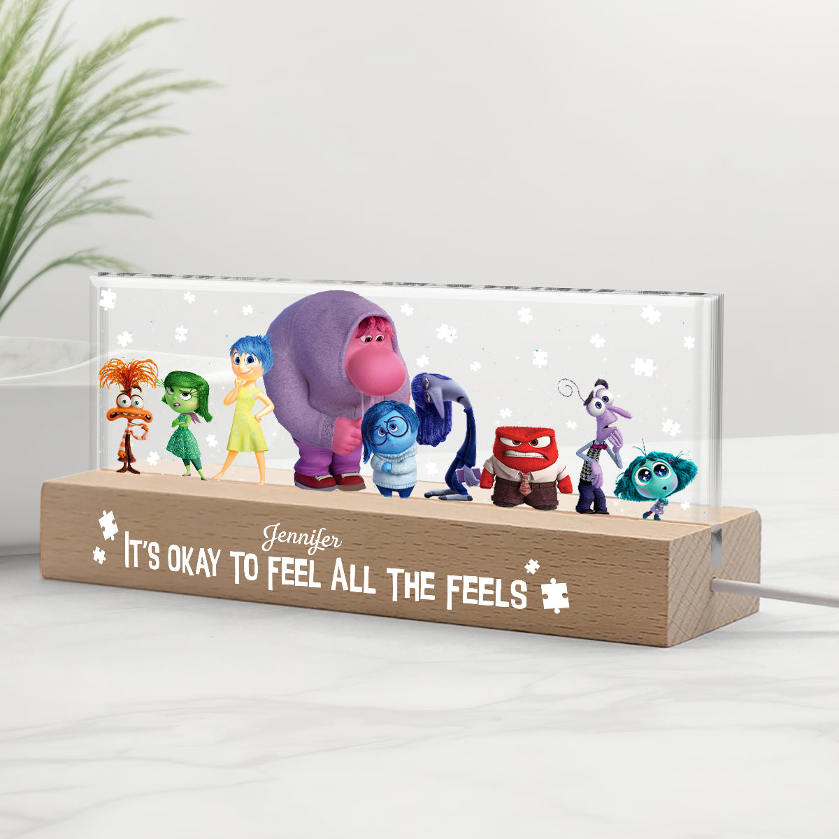 It's Ok To Feel All The Feels - Personalized Autism Awareness Custom LED Night Light