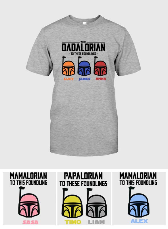 The Dadalorian Mamalorian To These Foundlings - Personalized The Force T-shirt And Hoodie