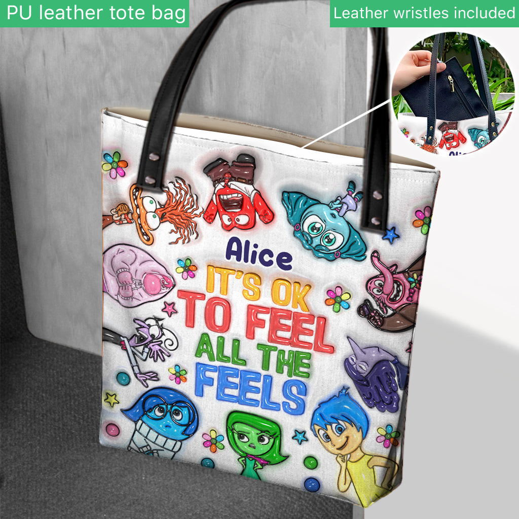 It's Ok To Feel All The Feels - Personalized Tote Bag