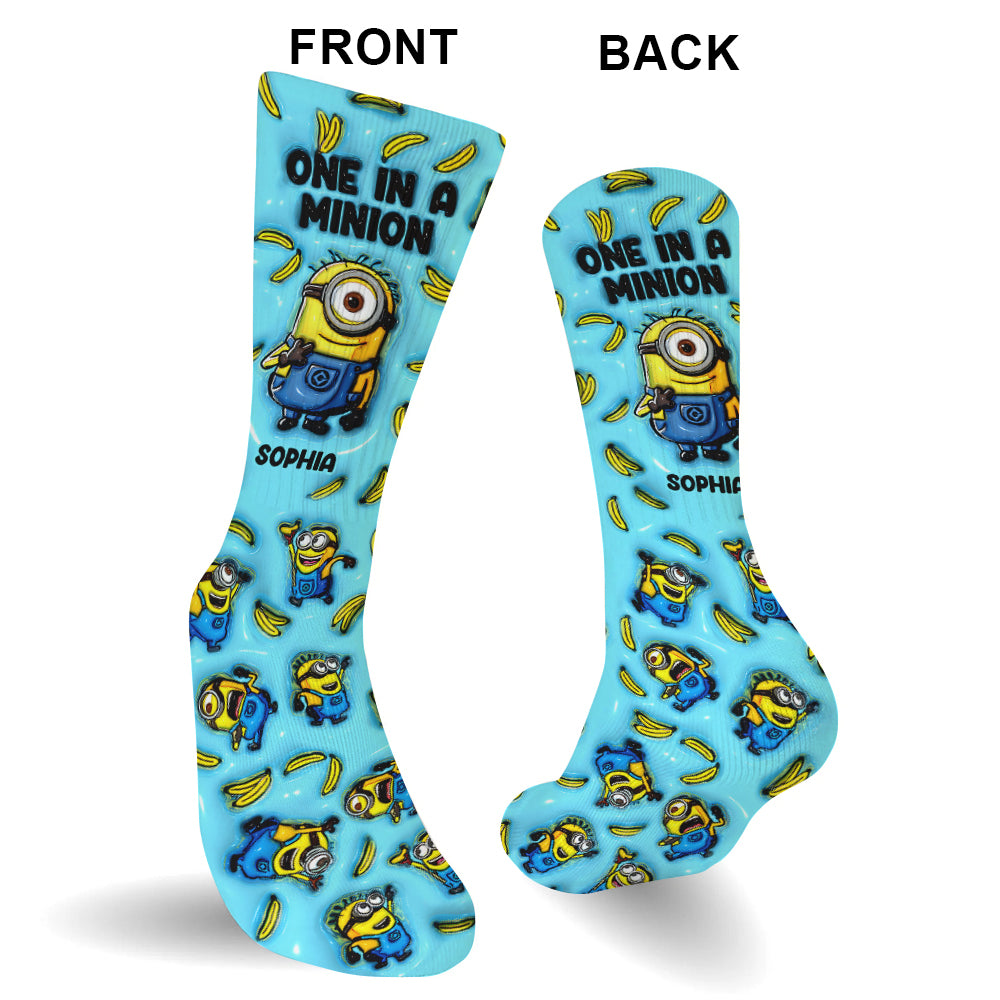 One In The Minion - Personalized Socks