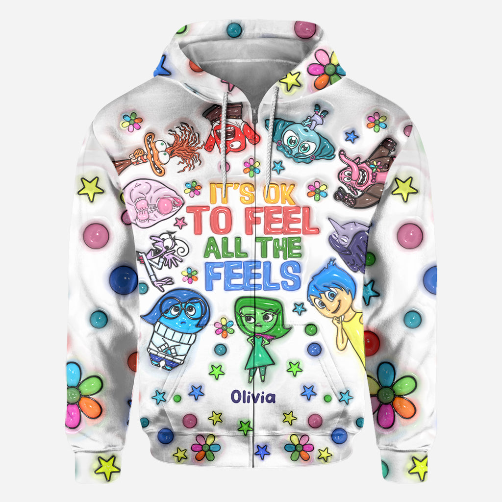 It's Ok To Feel All The Feels - Personalized All Over Shirt