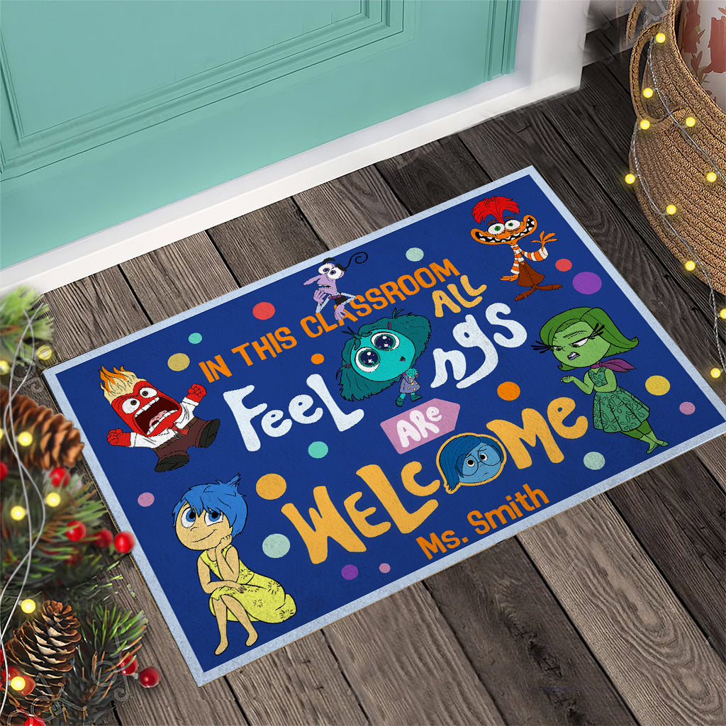 In This Classroom All Feelings Are Welcome - Personalized Doormat