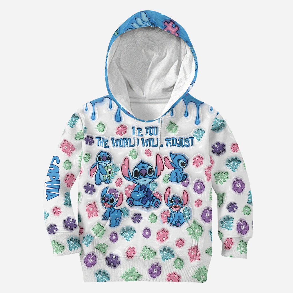 Be You The World Will Adjust - Personalized Autism Awareness All Over Shirt