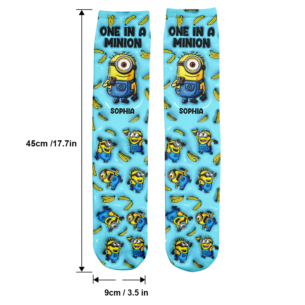 One In The Minion - Personalized Socks