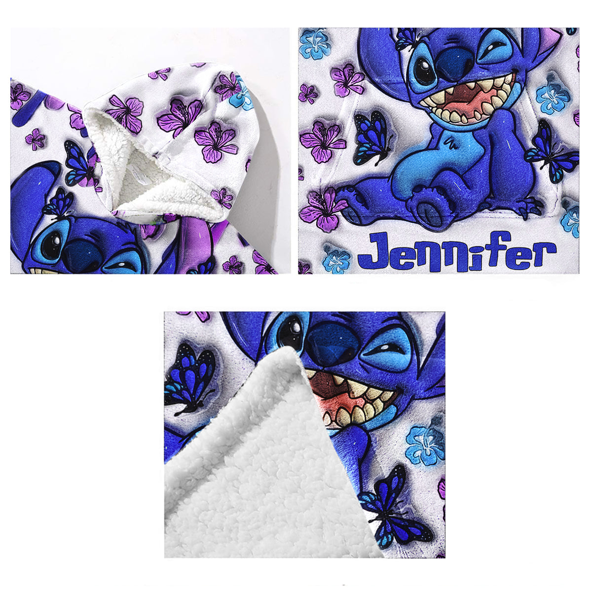 Purple Ohana - Personalized Ohana Blanket Hoodie
