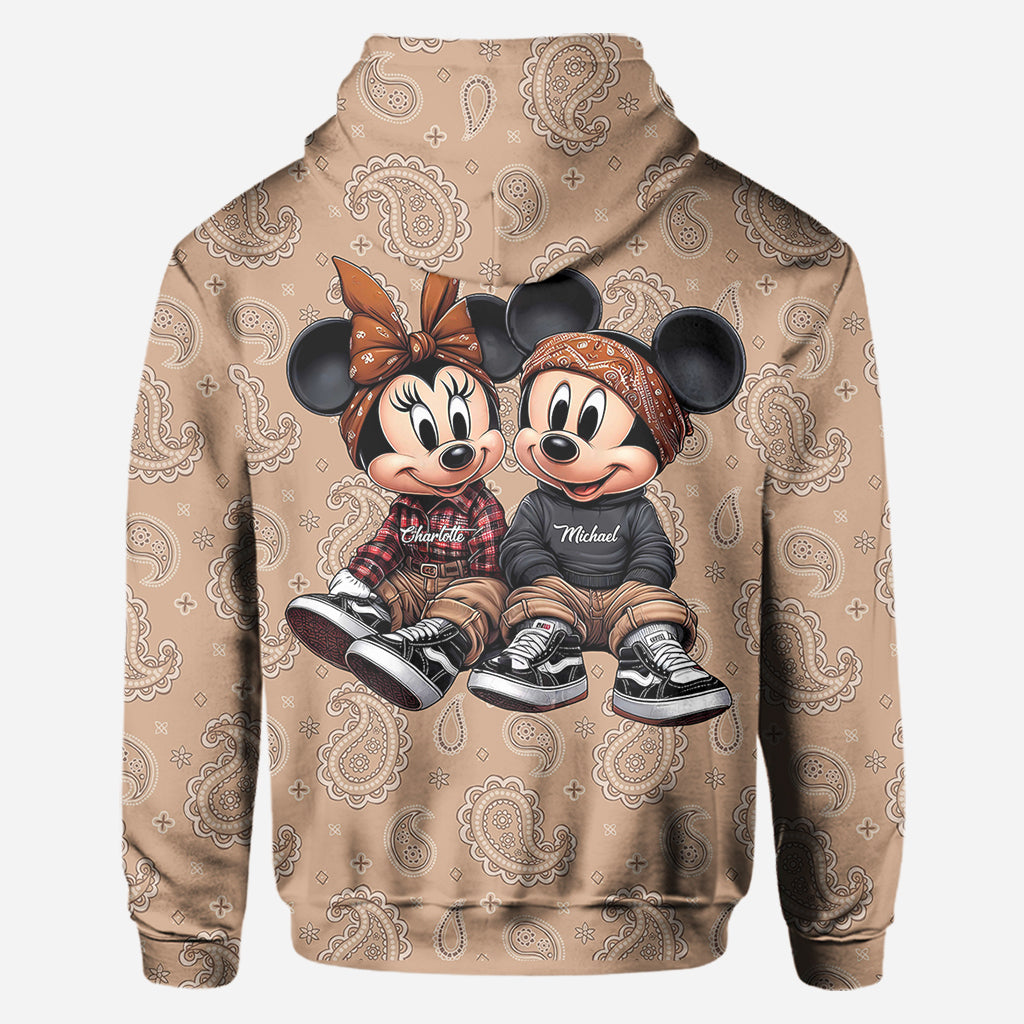Chicano Mouse Couple - Personalized Mouse All Over Shirt