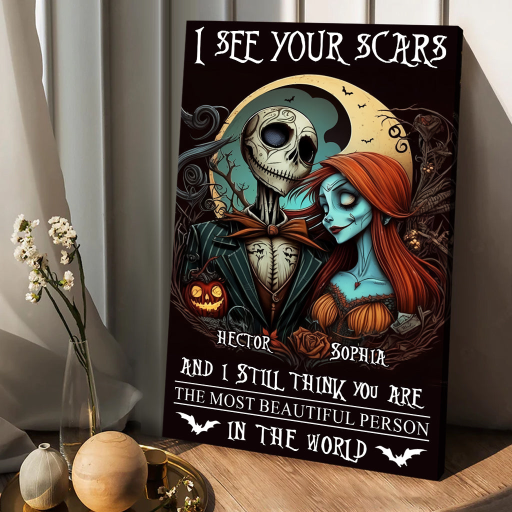 I See Your Scars - Personalized Nightmare Canvas And Poster