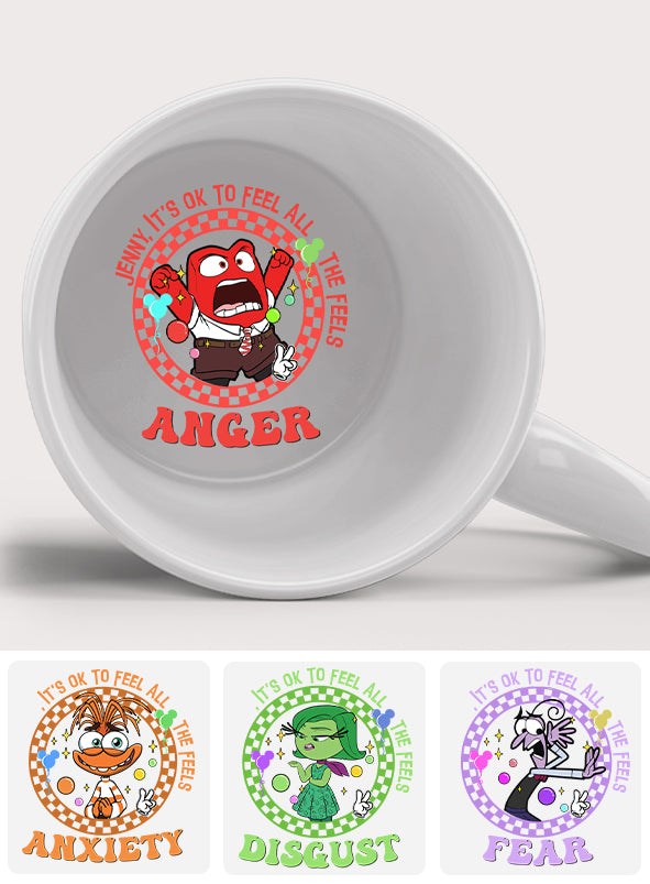 It's Ok To Feel All The Feels - Personalized Hidden Message Mug
