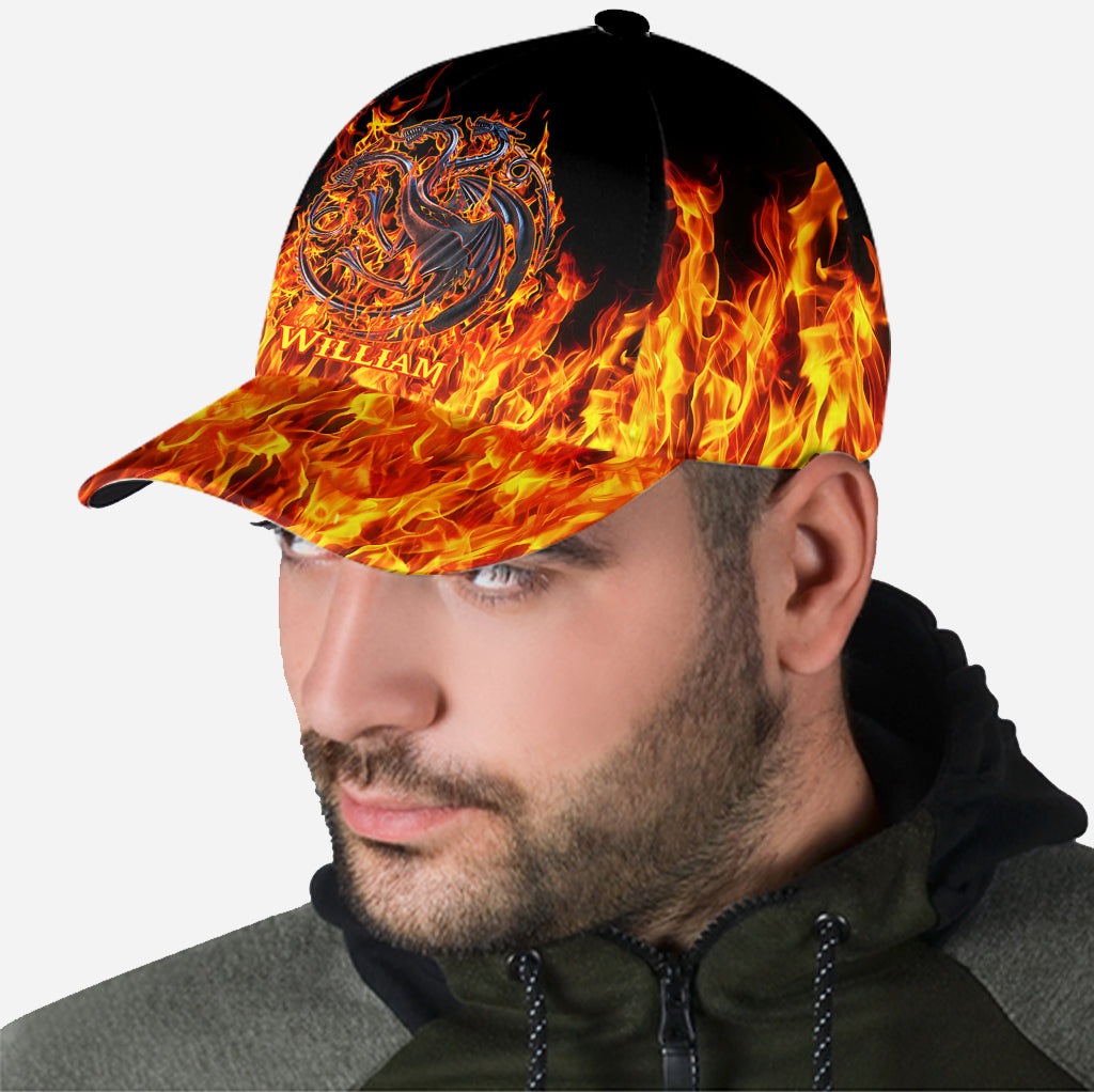 Fire And Blood - Personalized Thrones Game Classic Cap
