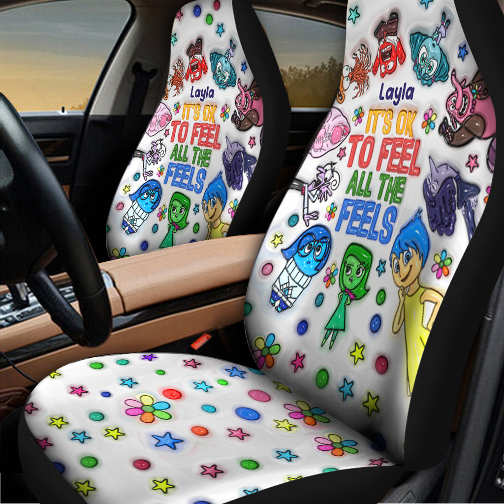 It's Ok To Feel All The Feels - Personalized Seat Covers
