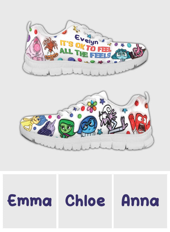 It's Ok To Feel All The Feels - Personalized Sneakers