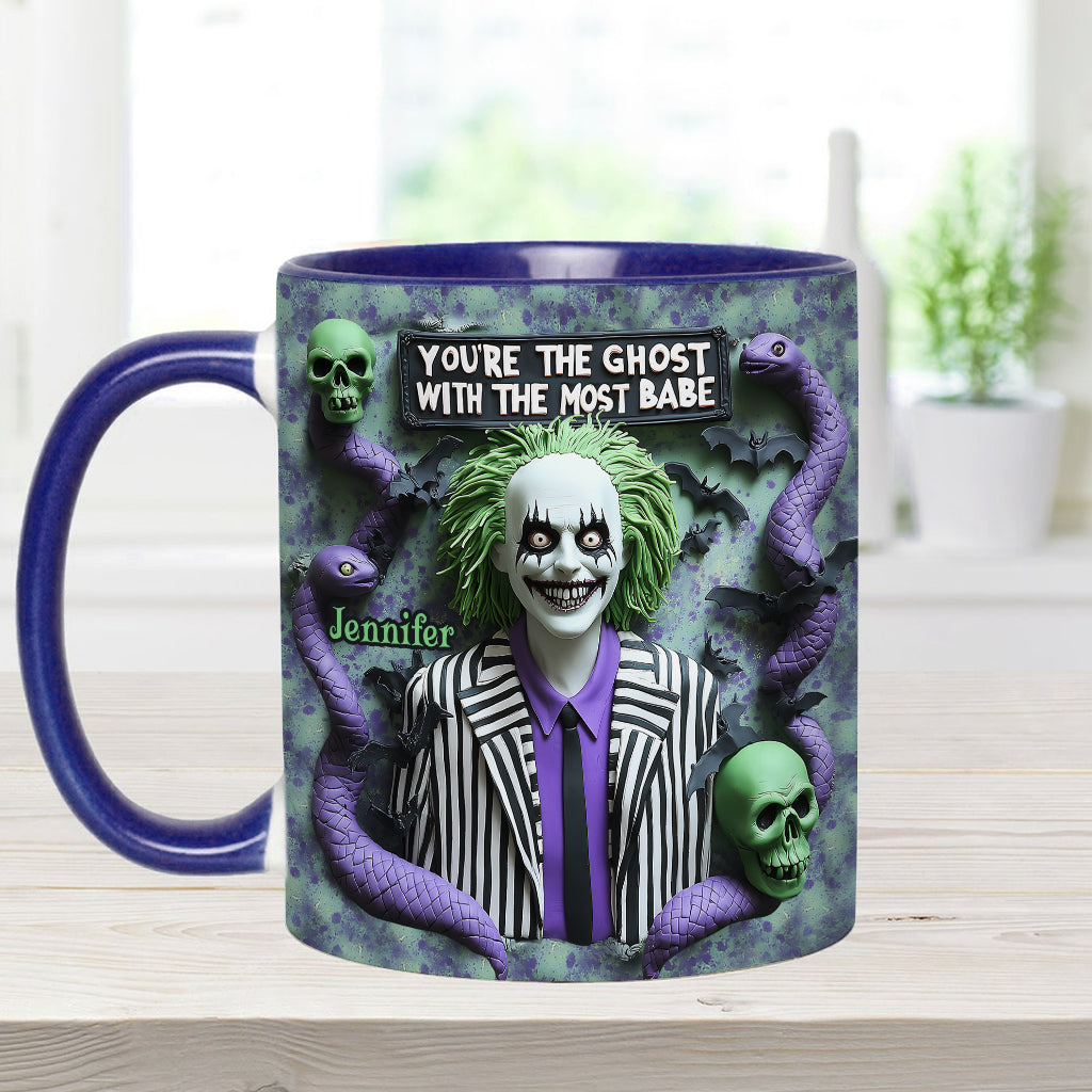 You're The Ghost With The Most Babe - Personalized Accent Mug