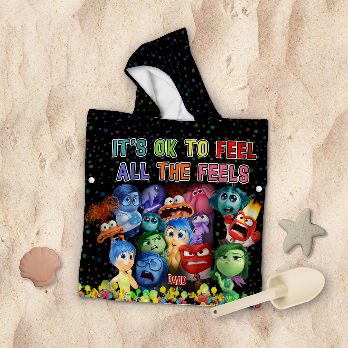 Your Feelings Are Valid - Personalized Kid Hooded Towel Poncho