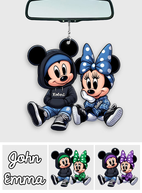 Chicano & Chicana Mouse - Personalized Mouse Car Ornament